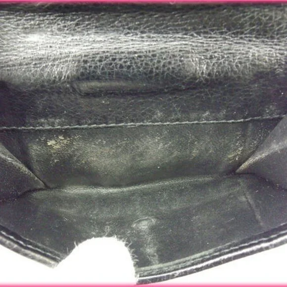 Gucci Wallet Purse Folding wallet G logos Black Woman Authentic Used K202 - Picture 6 of 6